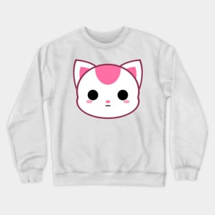 Cute Pink Spotted Cat Crewneck Sweatshirt